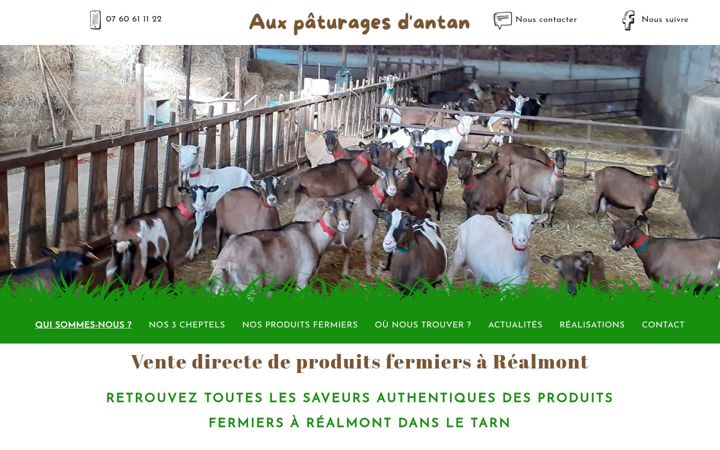 Screenshot of aux-paturages-d-antan.fr