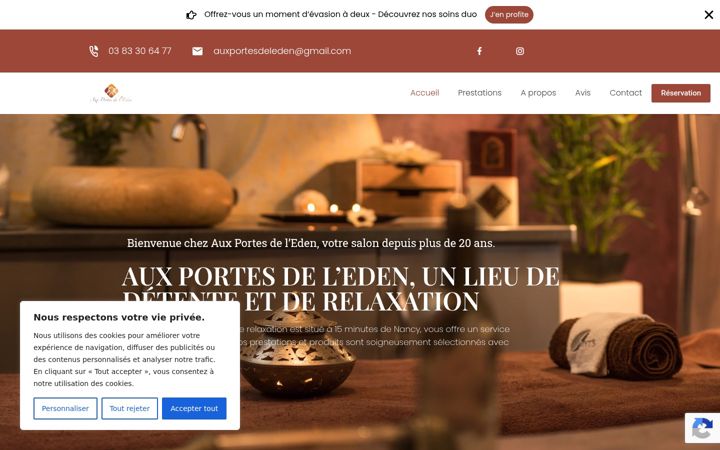 Screenshot of aux-portes-de-leden.fr