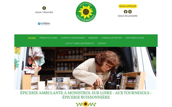 Screenshot of aux-tournesols-epicerie.fr