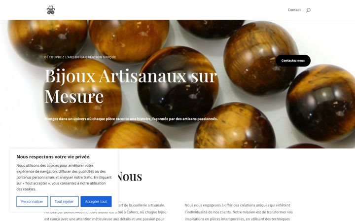 Screenshot stránky aux1000creations.fr