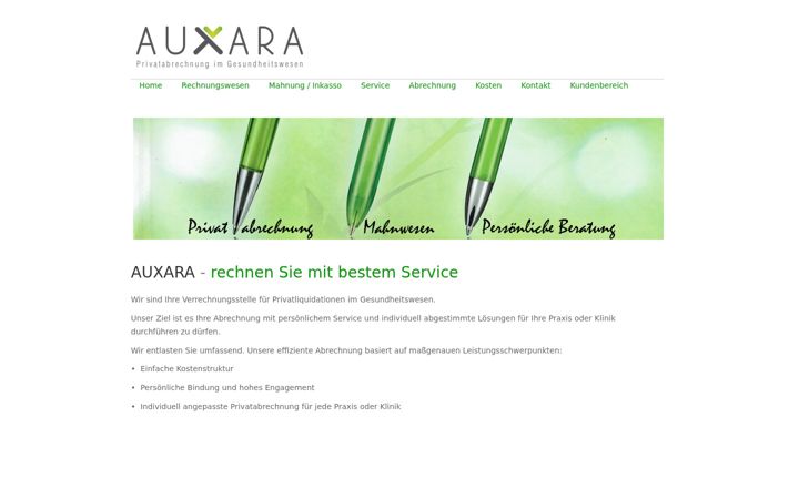 Screenshot of auxara.de