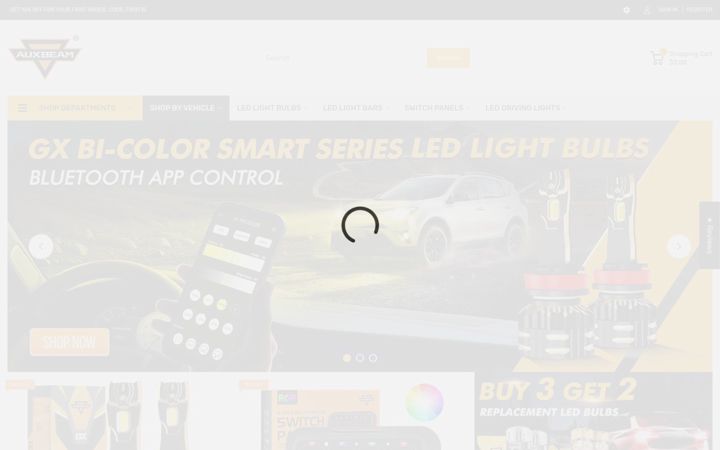 Screenshot van auxbeam.com