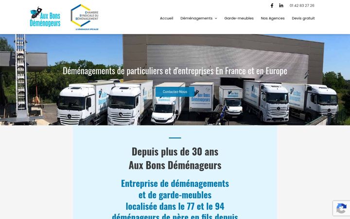Screenshot of auxbonsdemenageurs.com