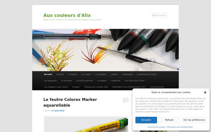 Screenshot of auxcouleursdalix.com