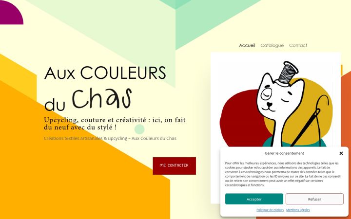 Screenshot stránky auxcouleursduchas.fr