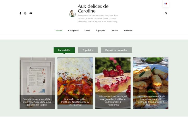 Screenshot of auxdelicesdecaroline.com