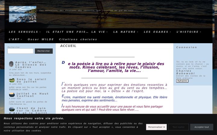 Screenshot of auxdouceursdepoemes.fr