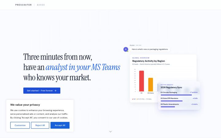 Screenshot of auxee.com
