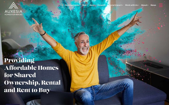 Screenshot of auxesiahomes.co.uk