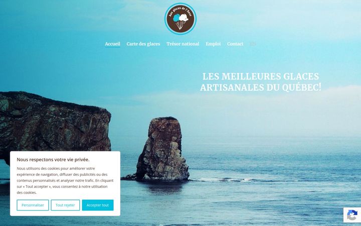 Screenshot of auxglacesdelanse.com