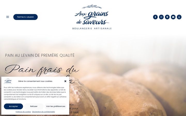 Screenshot of auxgrainsdesaveurs.com