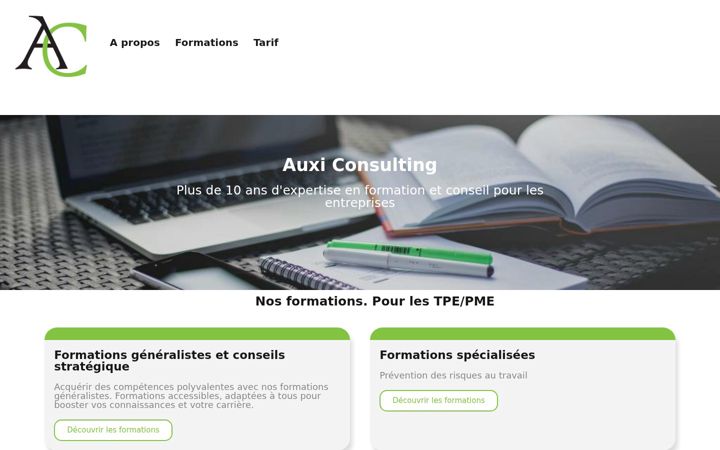 Screenshot of auxiconsulting.net
