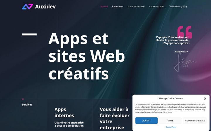 Screenshot of auxidev.com