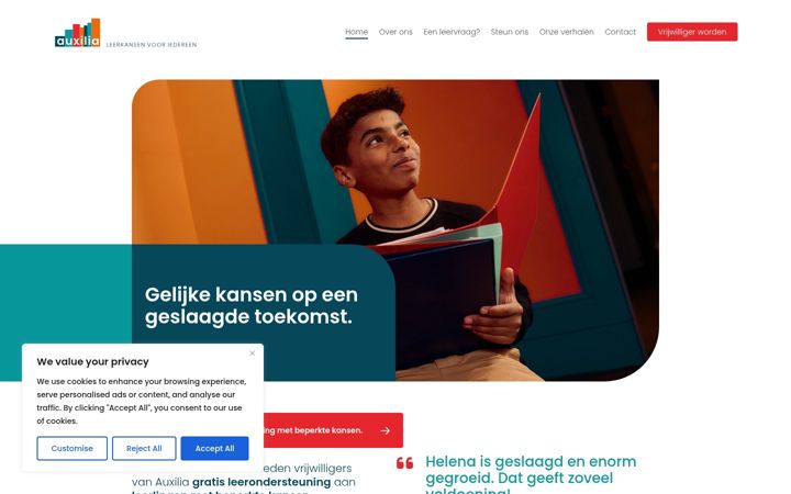 Screenshot of auxilia-vlaanderen.be
