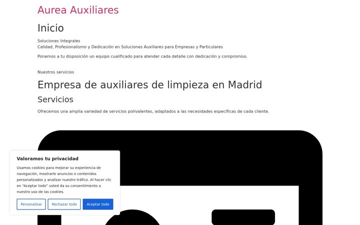 Screenshot of auxiliaresaurea.com