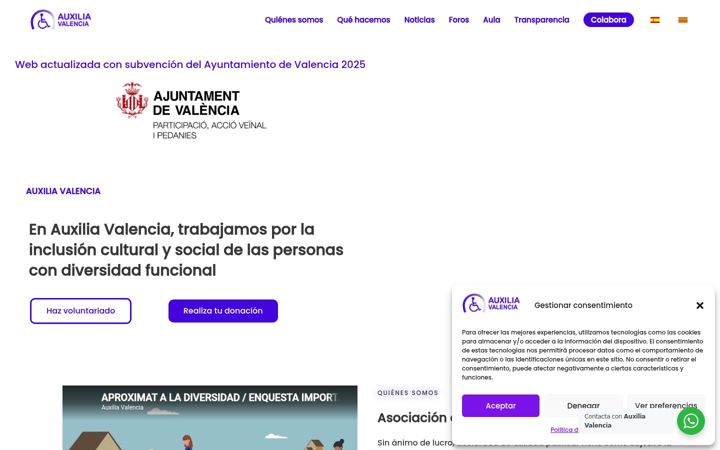 Screenshot of auxiliavalencia.es