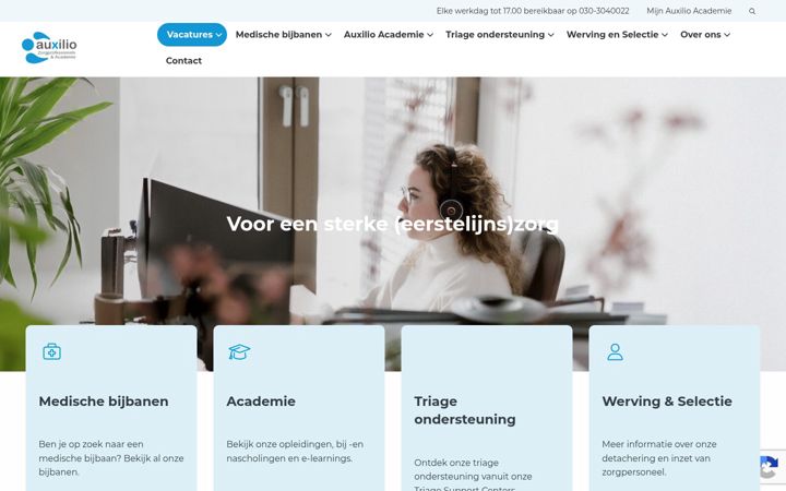 Screenshot of auxilio.nl