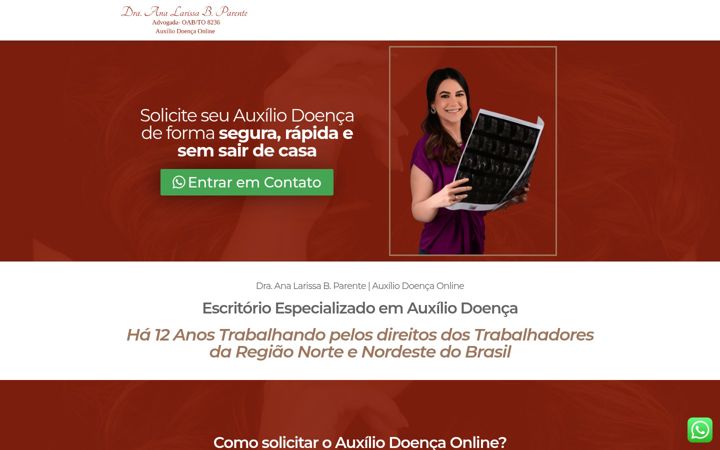 Screenshot of auxiliodoencaonline.com.br