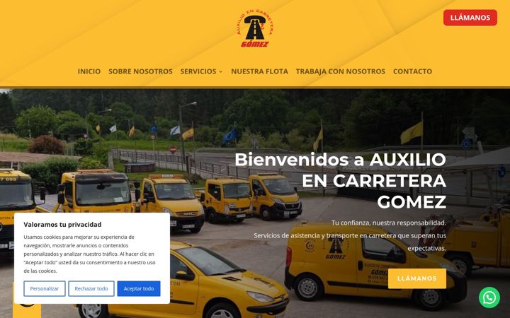 Screenshot of auxilioencarreteragomez.com