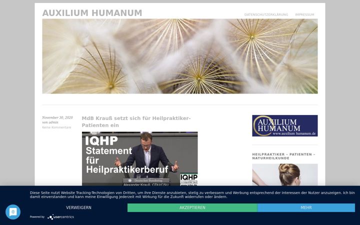 Screenshot of auxilium-humanum.de