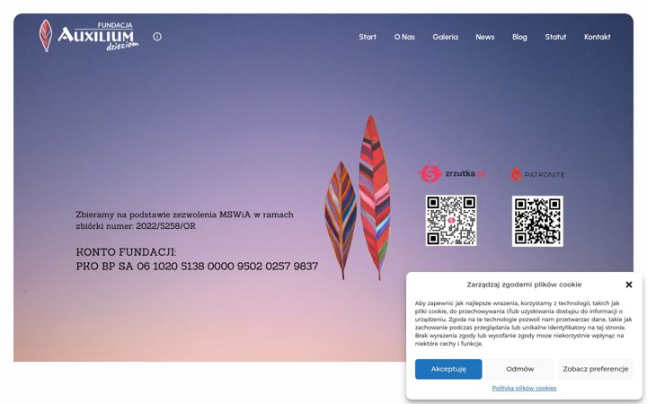 Screenshot of auxiliumdzieciom.pl