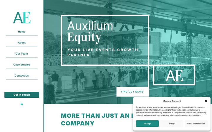 Screenshot of auxiliumequity.com