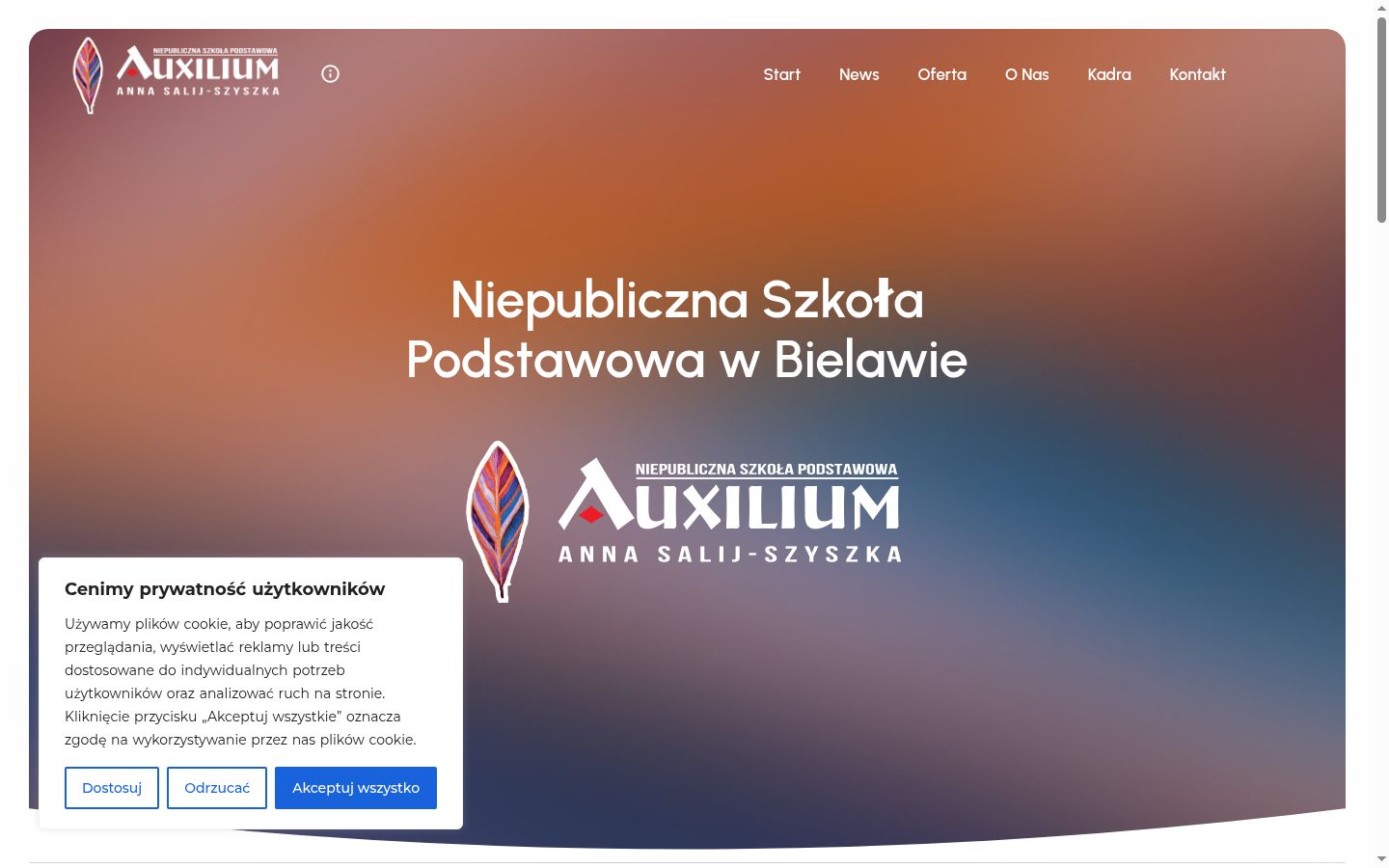 Zrzut ekranu banera zgody wyświetlanego przed jakąkolwiek interakcją
