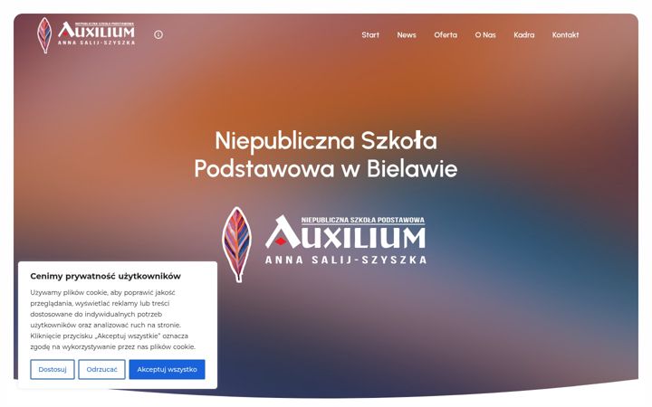 Screenshot of auxiliumszkola.pl