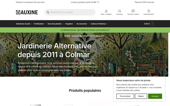 Screenshot of auxine-shop.fr