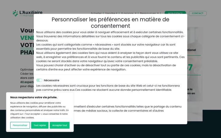 Zrzut ekranu auxipharma.fr