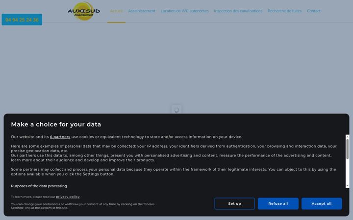 Screenshot of auxisud.com