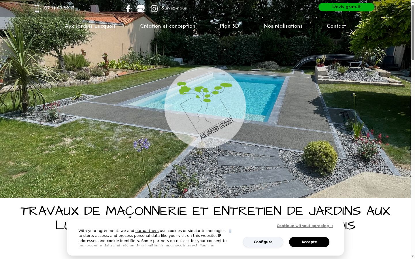 Screenshot of the consent banner shown before any interaction
