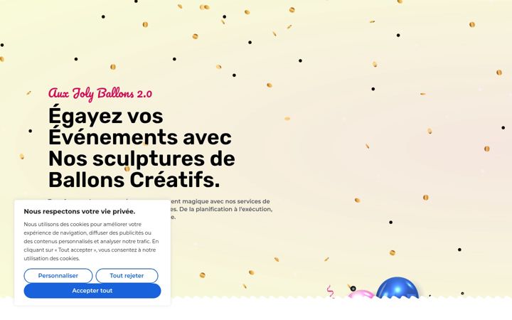 Screenshot of auxjolyballons.ca