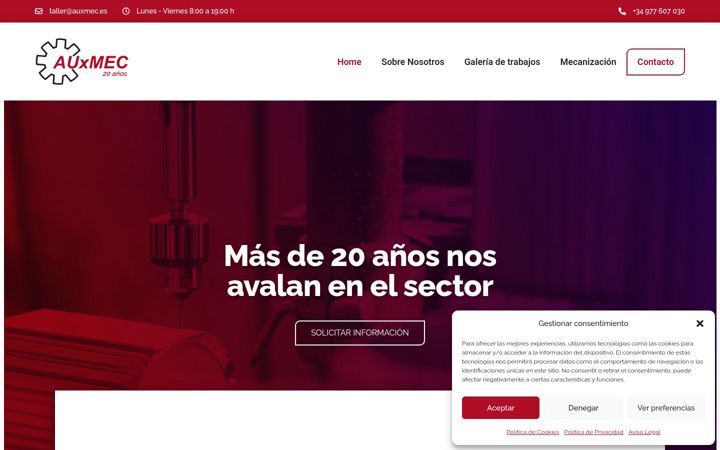 Screenshot di auxmec.es