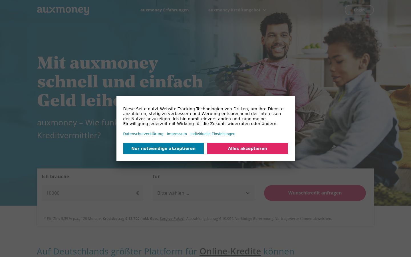 Screenshot tal-banner tal-kunsens muri qabel kwalunkwe interazzjoni