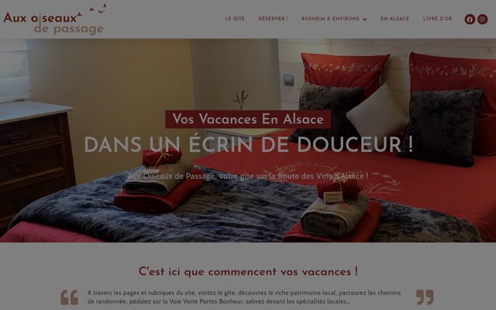 Screenshot of auxoiseauxdepassage.fr