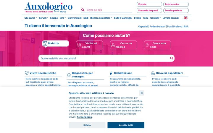 Screenshot of auxologico.it