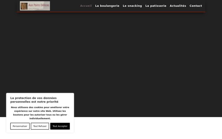 Screenshot of auxpainsdelices-carbonblanc.fr
