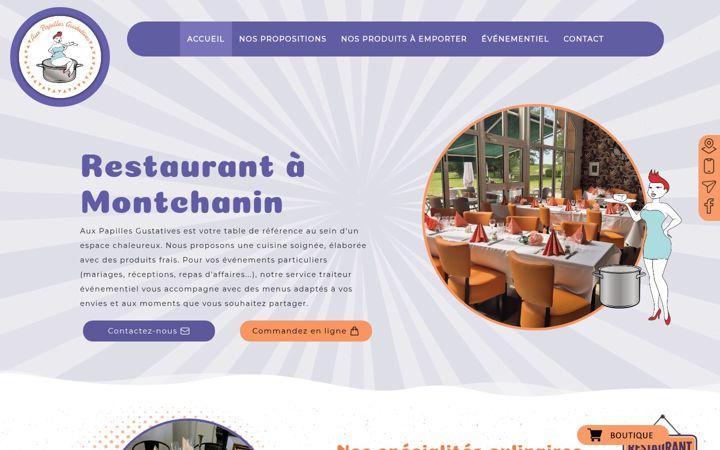 Screenshot of auxpapillesgustatives.fr