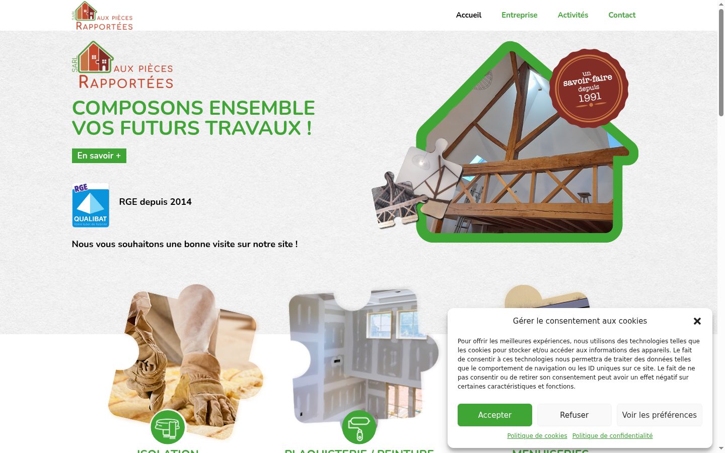 Screenshot tal-banner tal-kunsens muri qabel kwalunkwe interazzjoni