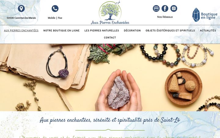 Screenshot of auxpierresenchantees.fr