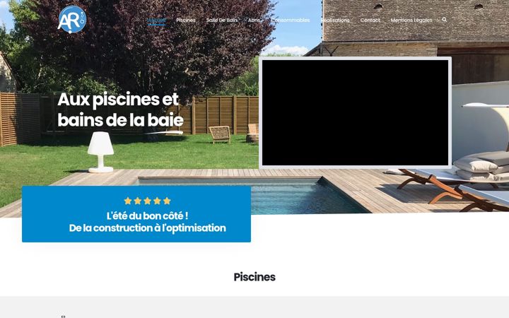 Screenshot of auxpiscinesetbainsdelabaie.com