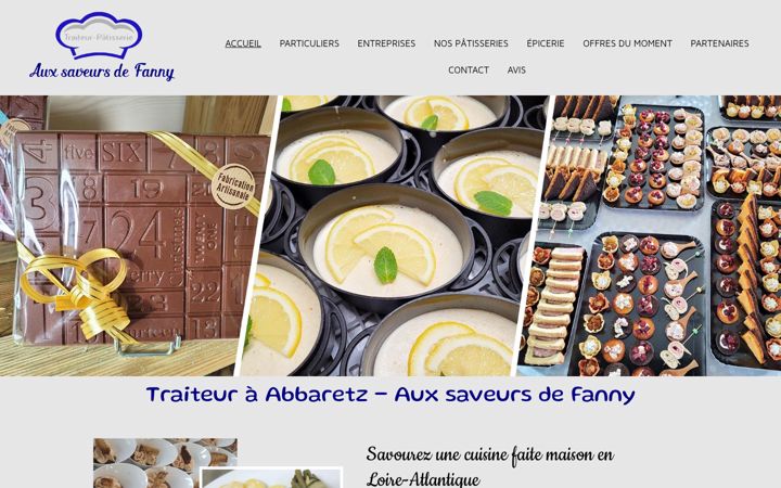 Screenshot of auxsaveursdefanny.fr