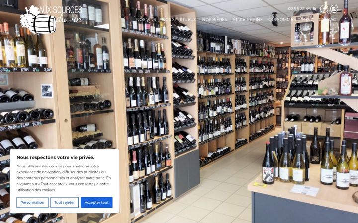 Zrzut ekranu auxsourcesduvin.fr