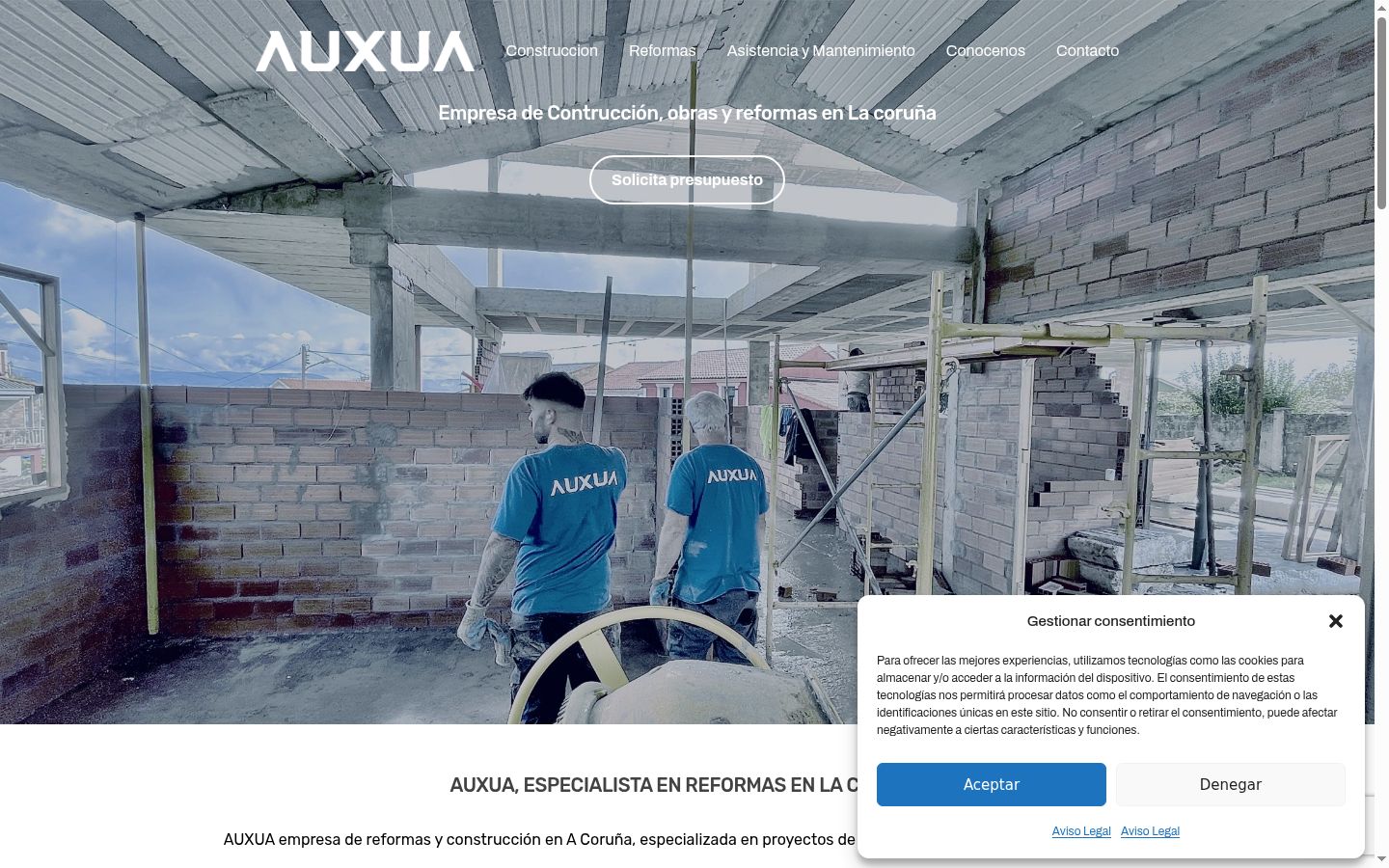 Screenshot of the consent banner shown before any interaction