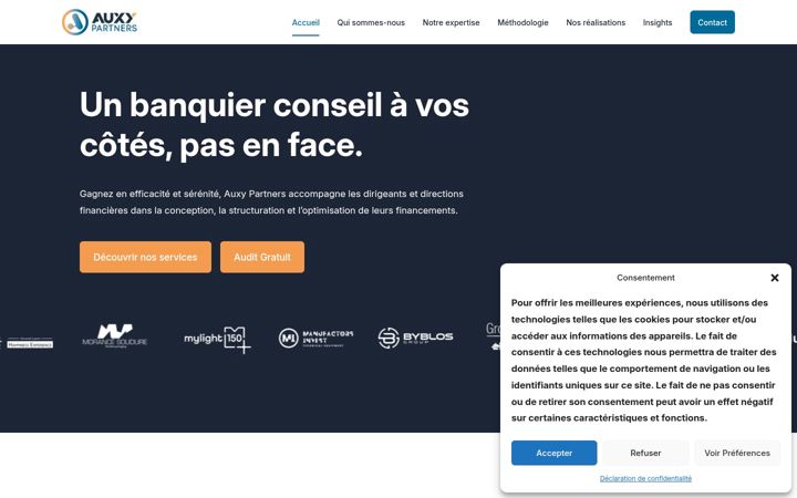Screenshot of auxy-partners.com