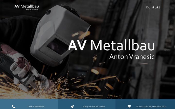 Posnetek zaslona av-metallbau.de