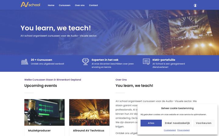 Екранна снимка на av-school.be