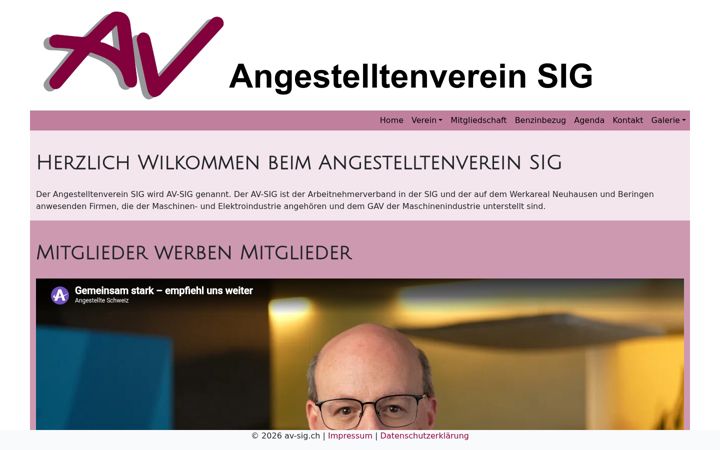 Screenshot of av-sig.ch