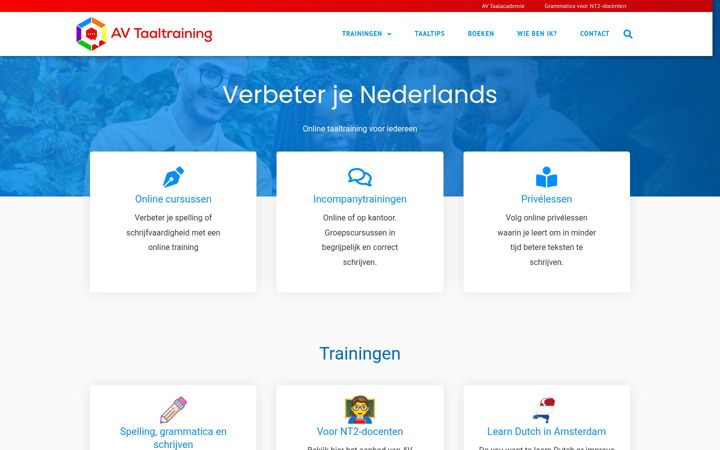 Екранна снимка на av-taaltraining.nl